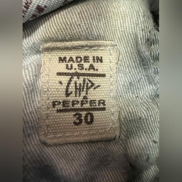 Chip And Pepper Vintage Denim Embroidered Straight Leg Jeans Size 30 - Picture 8 of 10